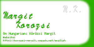 margit korozsi business card